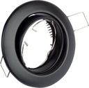 ELMARK 9251R/BL-SET Spot Luminaire Pack de 10 - Spot Encastrable GU10 - Rond - Noir - Aluminium - Inclinable Ø82mm