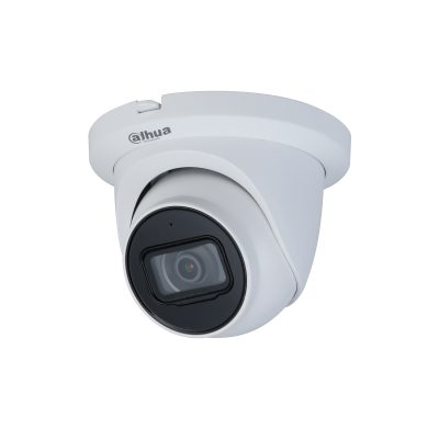 DAHUA IPC-HDW2531T-AS-S2 Caméra IP POE tourelle 5MP, audio 2,8 mm intégré • 5MP • H.265+ • WDR 120 dB • IR jusqu'à 30 m • Carte SD • Micro • IP67 • Métal