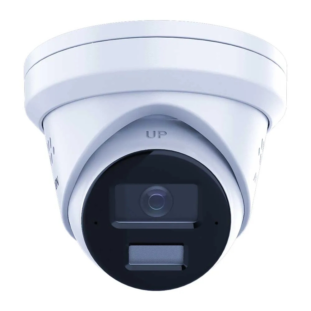 [DS-2CD2383G2-LI2U/SL(Wh)] Hikvision DS-2CD2383G2-LI2U/SL(Wh) 2.8mm Caméra IP tourelle 8 MP Blanche - Lumière stroboscopique et avertissement sonore Acusense et lumière hybride intelligente