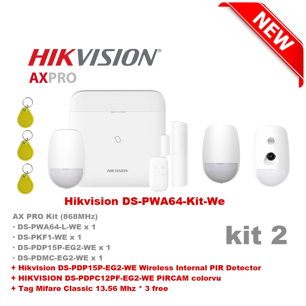 Kit d'alarme sans fil Hikvision DS-PWA64-Kit-WE 2