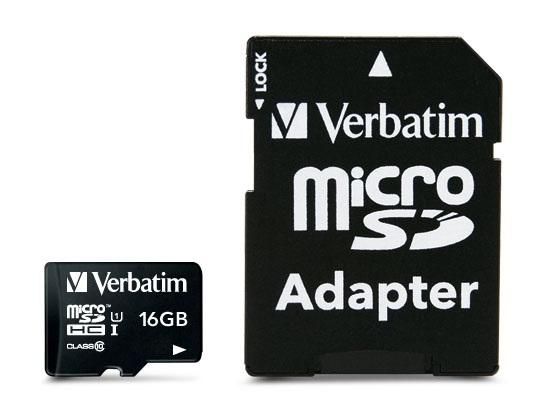 [VBSDHC16] Verbatim 16GB, MicroSDHC, Class 10
