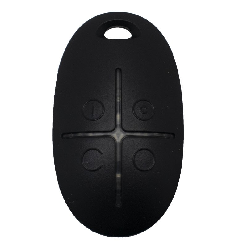 Ajax SpaceControl, A key fob for controlling security modes, Black. Battery: CR2032 battery.