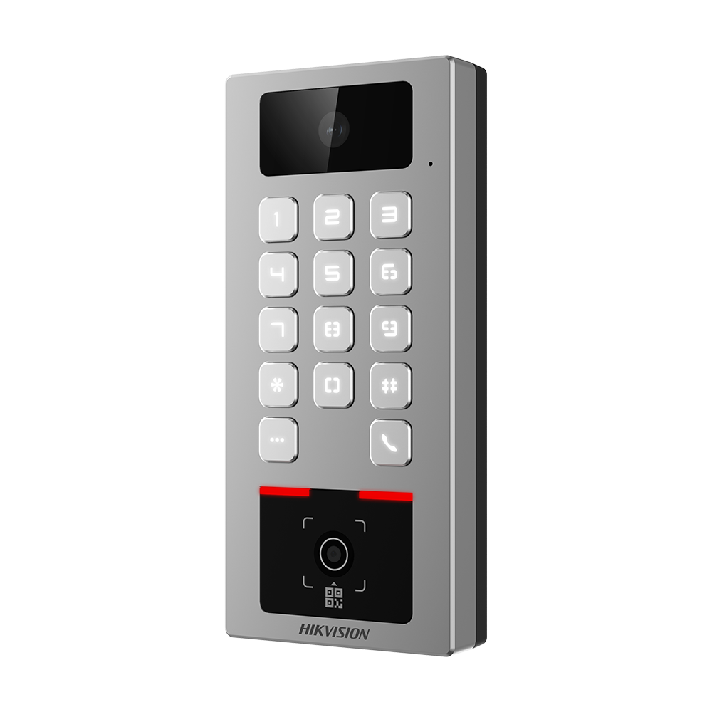 DS-K1T502DBFWX-C Access control with camera IP65 IK09 Fingerprint, MF DESFire, QR and PIN card  iVMS-4200 | Hik-Connect