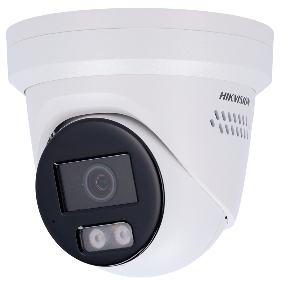 Hikvision DS-2CD2387G2H-LISU/SL 8MP Smart Hybrid Light (couleur et IR ) Caméra IP, stroboscope et avertissement sonore, tourelle fixe de 2,8 mm - audio bidirectionnel intégré