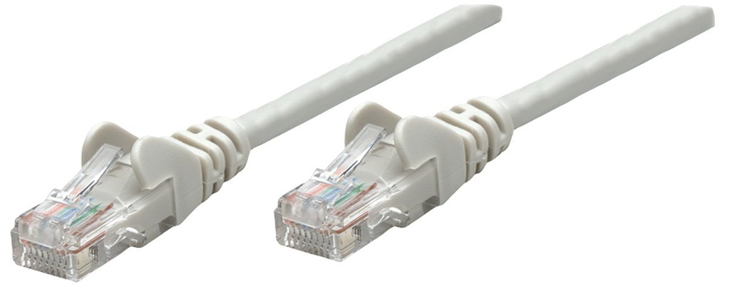 INT Cat6 (2-10-20-30-50 m) Cordon de raccordement  certifié, CU, U/UTP, PVC, RJ45, gris