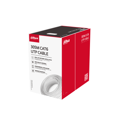 [PFM922I-6UN-C] Dahua PFM922I-6UN-C UTP CAT6 kabel massief CCA - grijs PVC - gecertificeerde vlamvertrager klasse CE CPR Eca