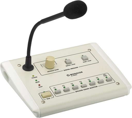 [PA-6000RC] PA-6000RC PA-zonepaging-desktopmicrofoon, voor aansluiting op PA-6240, PA-6480 en PA-6600