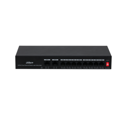 [DH-PFS3010-8ET-65-V2] DH-PFS3010-8ET-65-V2 10-poorts onbeheerde desktopswitch 8-poorts Fast Ethernet PoE + 2-poorts Gigabit Ethernet 65W