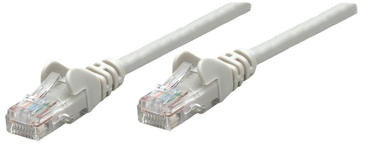INT Cat6 (2-10-20-30-50 m) Cordon de raccordement  certifié, CU, U/UTP, PVC, RJ45, gris