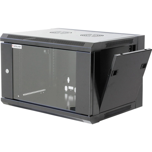 [711715] Intellinet 711715 19&quot; wandkast, 6U, 450 mm diep, maximale statische belasting 60 kg, omkeerbare voordeur