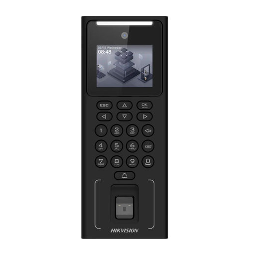 [DS-K1T321MFWX] Hikvision DS-K1T321MFWX Terminal voor toegangscontrole en aanwezigheidsregistratie Facial, digitale kaart, MF kaart en PIN - TCP/IP, USB en RS485 2.4&quot; TFT | Geïntegreerde bediening iVMS-4200 | Hik-Connect