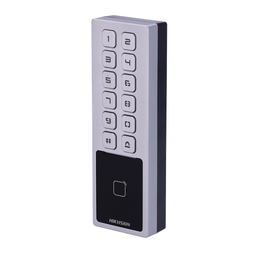 [DS-K1T805MBWX] DS-K1T805MBWX Toegangscontrole Standalone MF-kaart en PIN | IP65 en IK08 iVMS-4200 | Hik-Connect