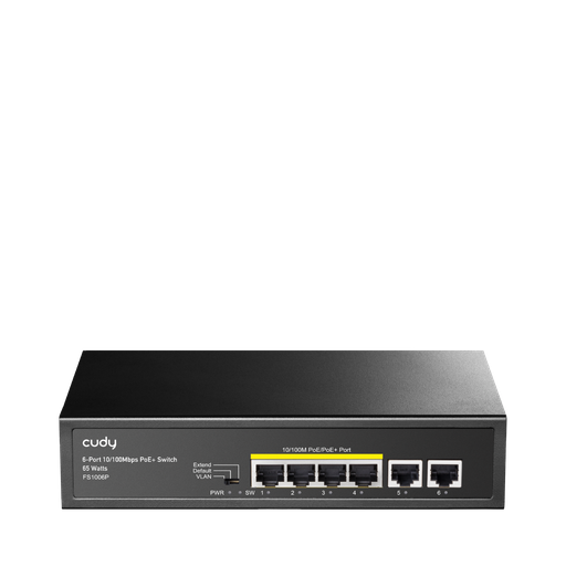 [FS1006P] Cudy FS1006P 4-Port 10/100 Fast Ethernet PoE+ Switch with 2 Uplink Ports 60W
