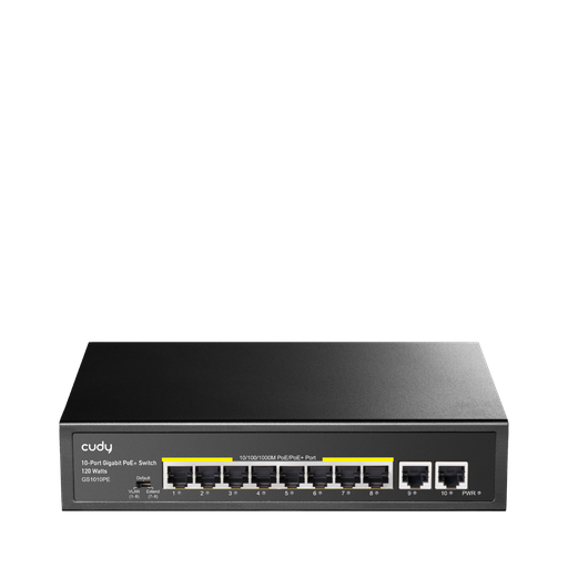 [FS1010P] Cudy FS1010P 8-Port PoE+ Fast Ethernet 10/100 Switch with 2 Uplink Ports 120W