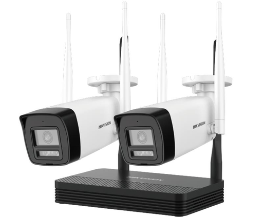 [NKS424W0H] HIKVISION NKS424W0H Wi-Fi IP-kit 4MP H.265 2x bullet WiFi-camera NVS-kit - Micro SD optioneel