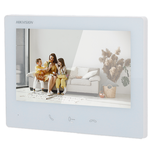 [DS-KH7300EY-WTE2(WH)] Moniteur d'interphone vidéo Hikvision DS-KH7300EY-WTE2(WH) Écran TFT 7&quot;, 2 fils HD, Wi-Fi