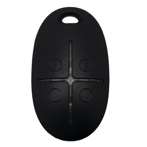 [38167.04.BL1] Ajax SpaceControl, een sleutelhanger voor het bedienen van beveiligingsmodi, zwart. Batterij: CR2032-batterij.