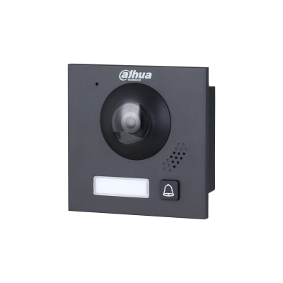 [VTO4202FB-P1] VTO4202FB-P1 2-wire IP Modular Apartment Door Station Camera Module  POE &amp; 2Wires 48V  + 1x Button Black