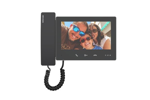 [DS-KH7300EY-THE2] Hikvision DS-KH7300EY-THE2(BK) Moniteur Combiné d'interphone vidéo  7&quot; TFT 2 fils HD couleur noire 