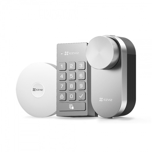 [CS-DL01PRO] EZVIZ CS-DL01 Pro + DL01CP + A3 Smart Lock Gateway with Multifunctional Keypad and A3 Home Automation Gateway, Smart Lock with Bluetooth Remote Access, Smart Lock Keyless Access for Connected Home