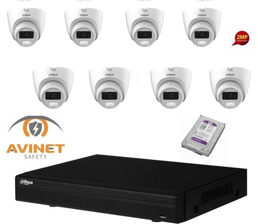[CVI2MPKIT-8T] DAHUA 8CH KIT CCTV HDCVI 2MP  DVR 8CH &amp; 8X Camera Indoor/Outdoor 2MP - HD 2TB